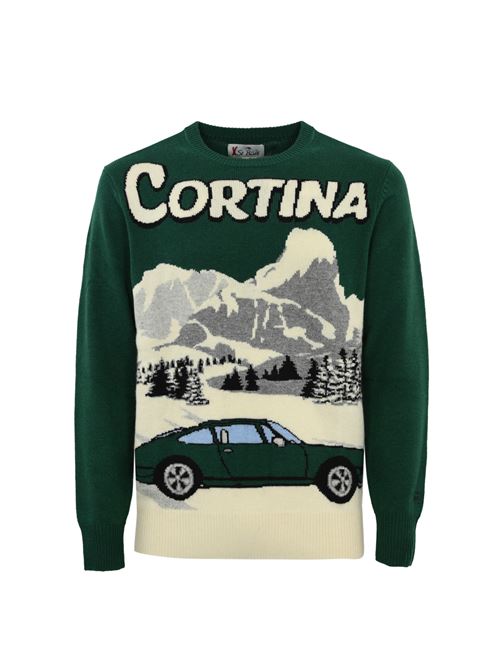 Maglione Heron in misto lana verde Mc2 Saint Barth | HERON C01967G CORTINA CAR 51